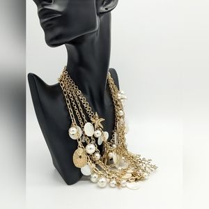 Tommy Bahama Ocean inspired  Pearl, starfish, See Shell and see grass necklace.